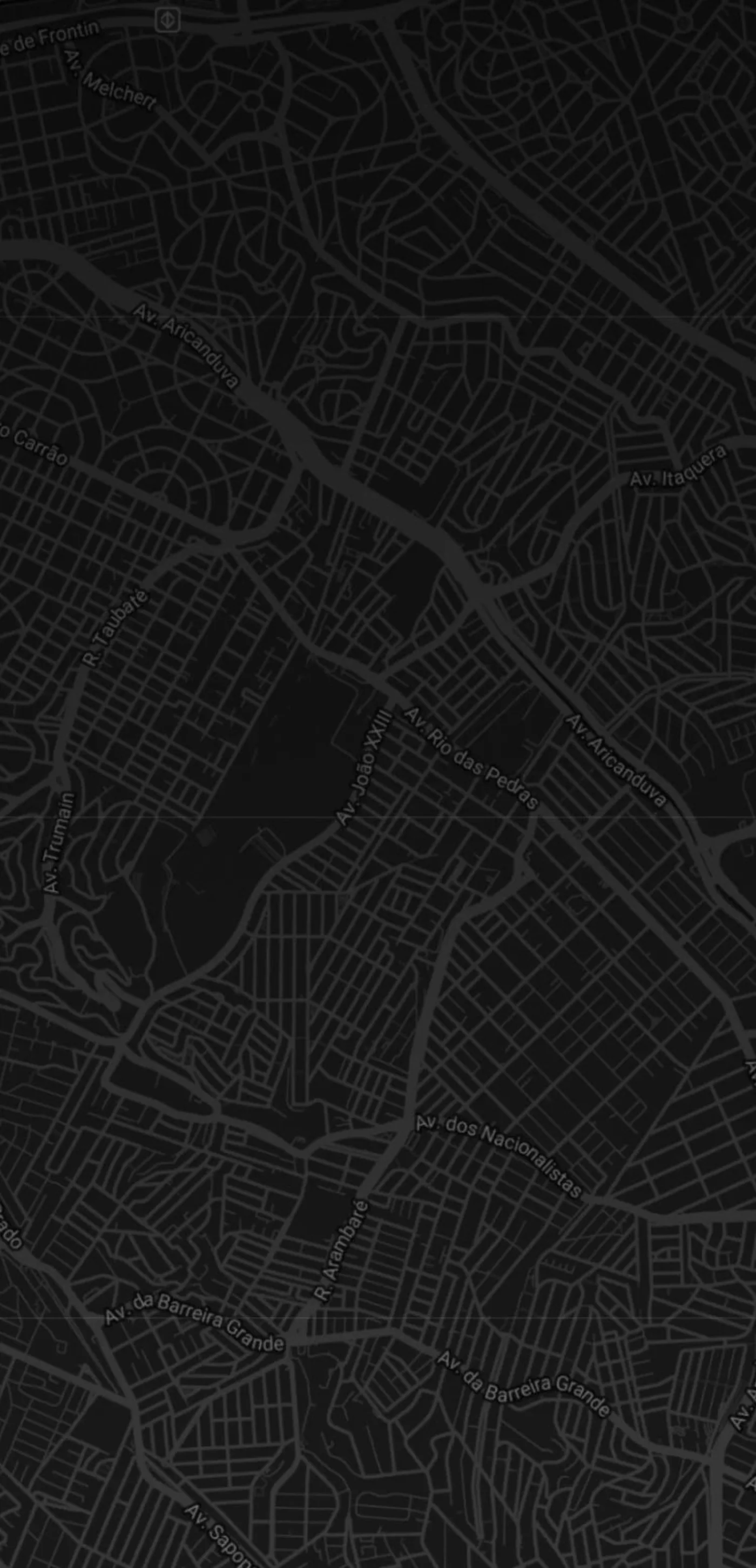 Mapa de Teresina com a região da clínica Golden Feet